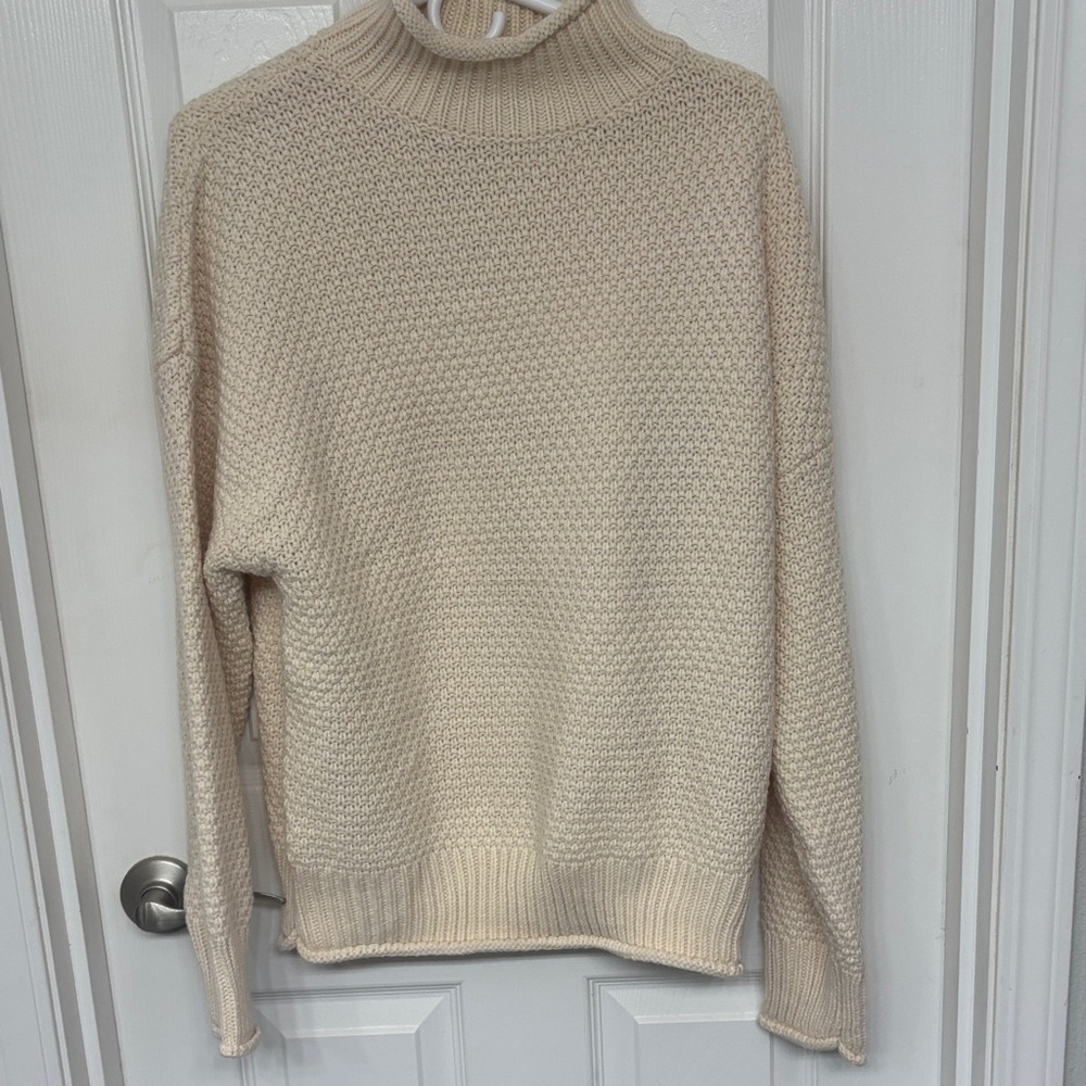 ZESICA Women's Turtleneck Loose Chunky Knitted Pullover Sweater Size L